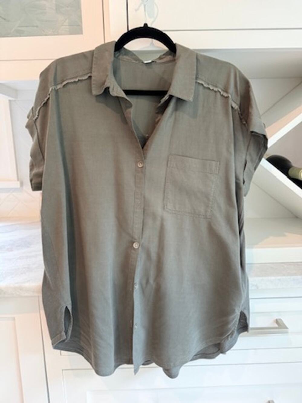 Splendid Short Sleeve Paige Shirt Olive